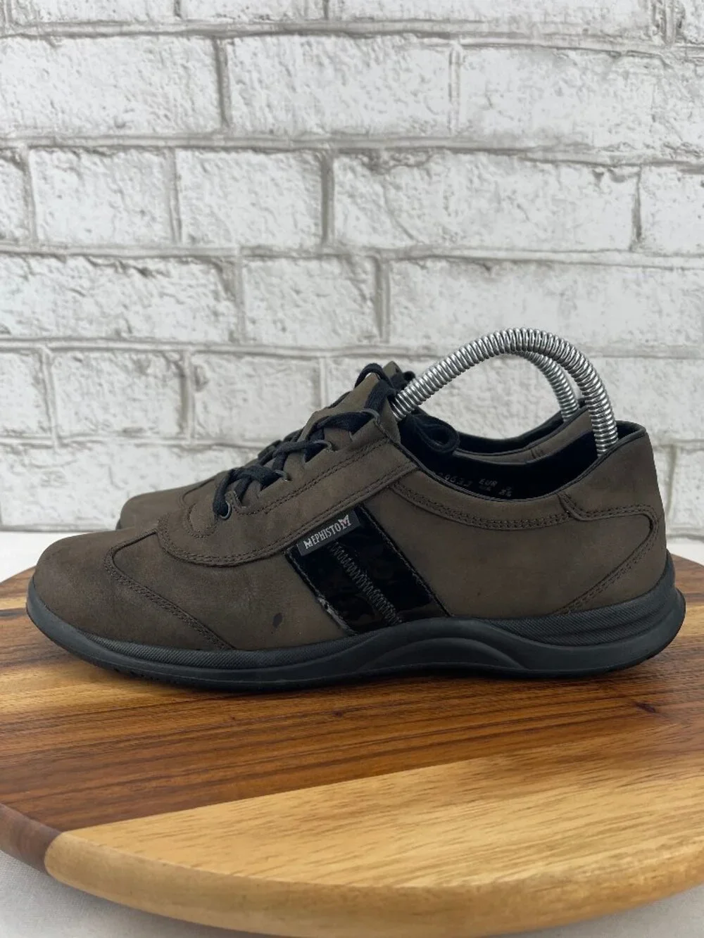 Mephisto Laser Runoff System Womens Sz. 8.5 Brown Black Leather Comfort Shoes